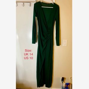 Long sleeve stretchy maxi dress